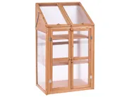 Balcony Greenhouse VOLVERA 67 cm 49 cm Fir Wood Light Brown_1024141