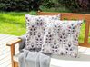 Set of 2 Outdoor Cushions TORRETTA Plant Pattern 45 x 45 cm Off-White