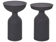 Set of 2 Side Tables COTA/TENJO Metal Black_883253