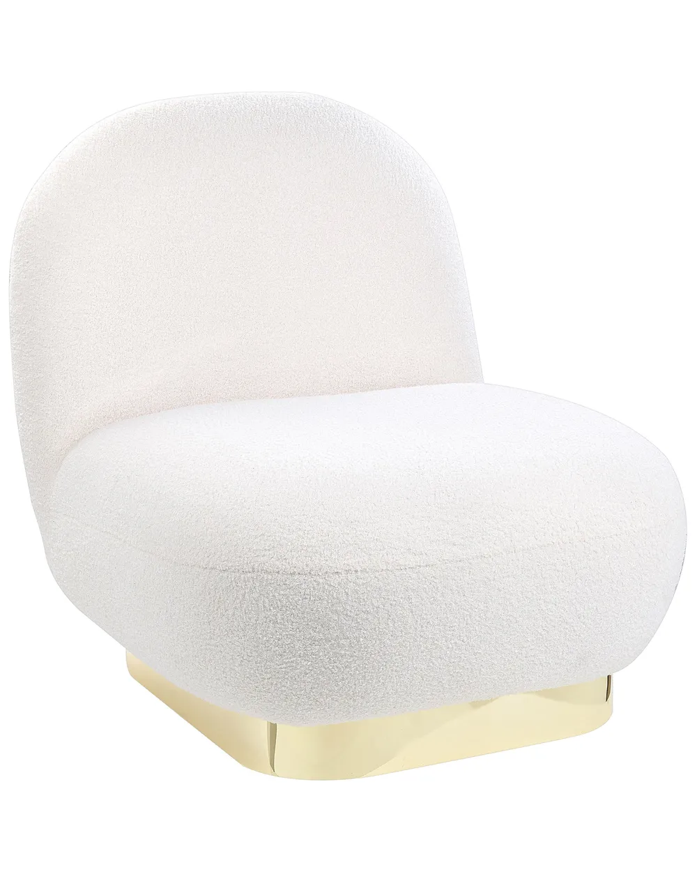 Fåtölj LOVIISA Bouclé Vit_886437