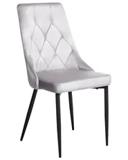 Set of 2 Dining Chairs AVENIR Velvet Light Grey_995802