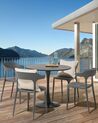 Set of 4 Garden Chairs GUBBIO Grey