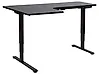 Kulmatyöpöytä sähkösäädettävä DESTINES 160 cm x 109 cm Musta Vasen