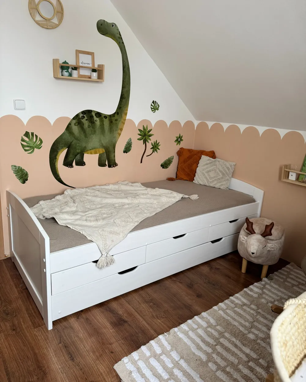 Trundle Bed Pine Wood PETIVILLE 90 x 200 cm (EU Single) White_991699