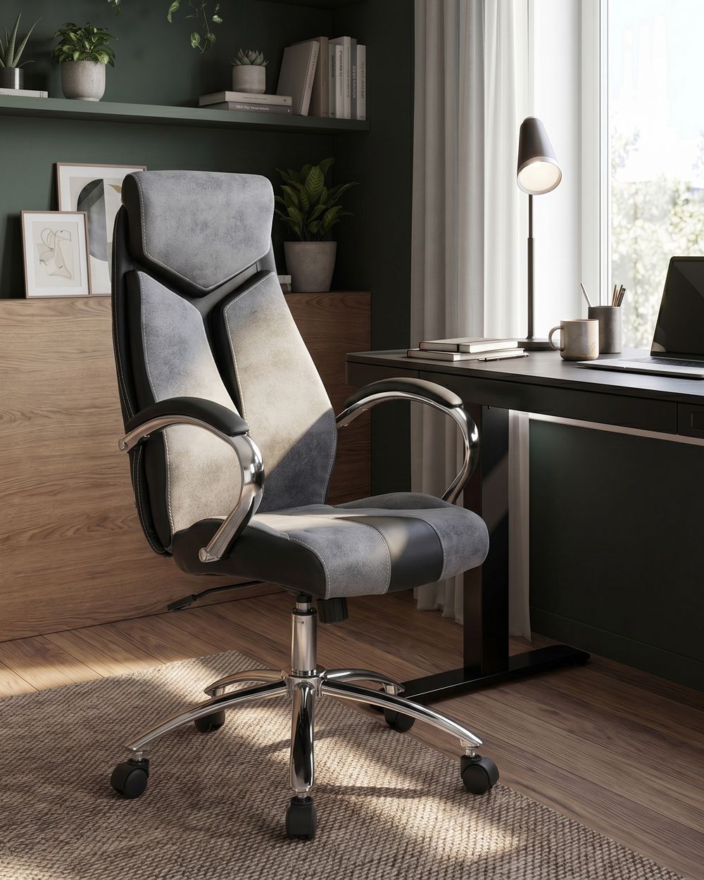 Office Chair FORMULA Faux Leather Grey