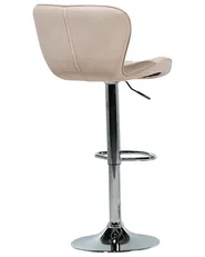 Set med 2 barstolar VALETTA Vridbar Konstläder Ljusbeige_782071