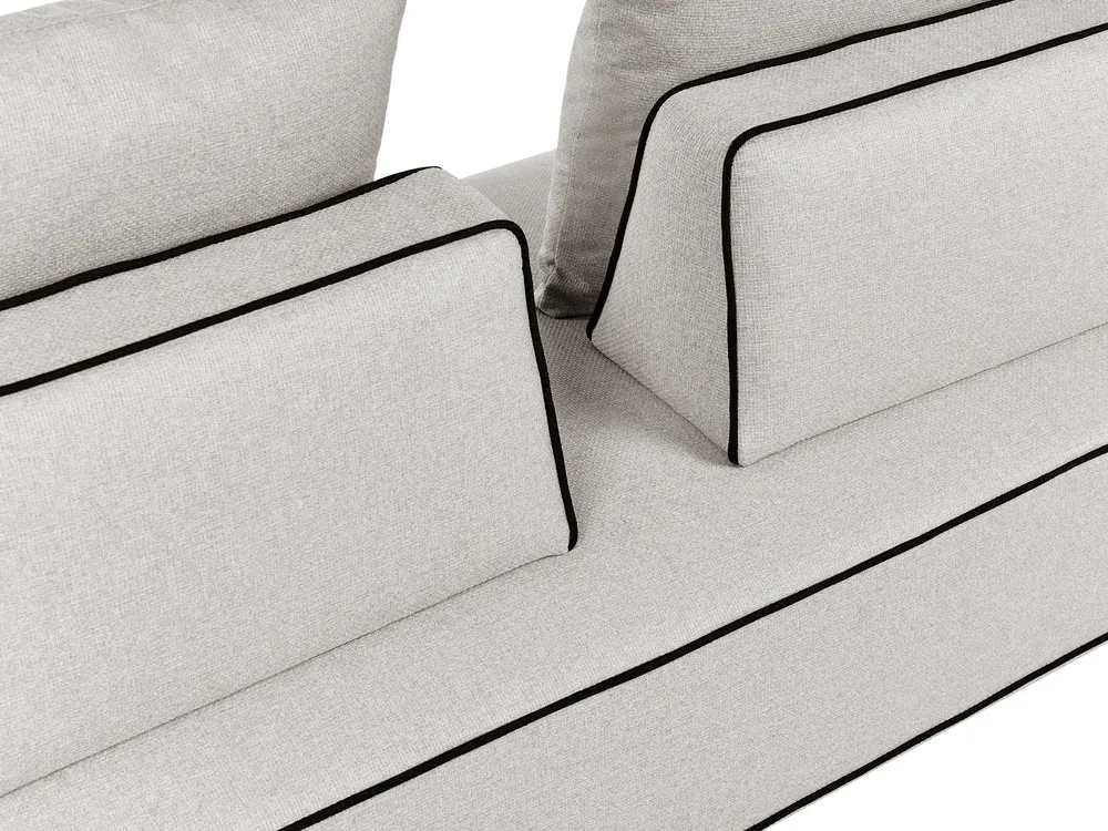 Chaise Longue SEILLANS Fabric Light Grey_1004522