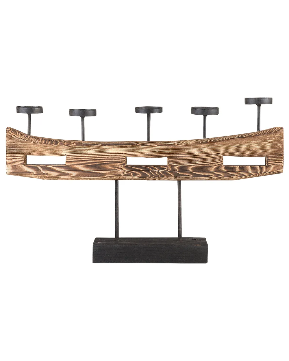 Candle Holder GUATEMALA 36 cm Pine Wood Brown
