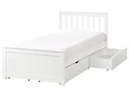 Säng med 4 lådor OLENDON Furu Vit 90 x 200 cm_954555