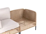 Garden Sofa 2 Seater OMEGANA PE Rattan Light Beige_1040482