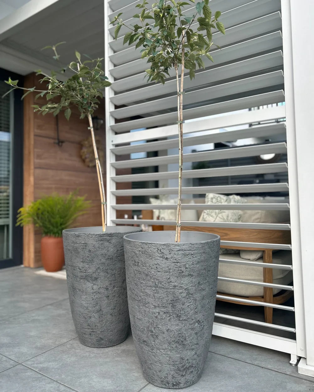 Plant Pot CAMIA 43 cm Grey_1014210