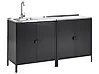 2 Piece Outdoor Kitchen Set with Sink VILAMA Black Metal