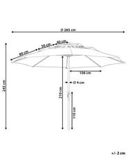 Aurinkovarjo 285 cm BIBIONE Vaaleanbeige_829365