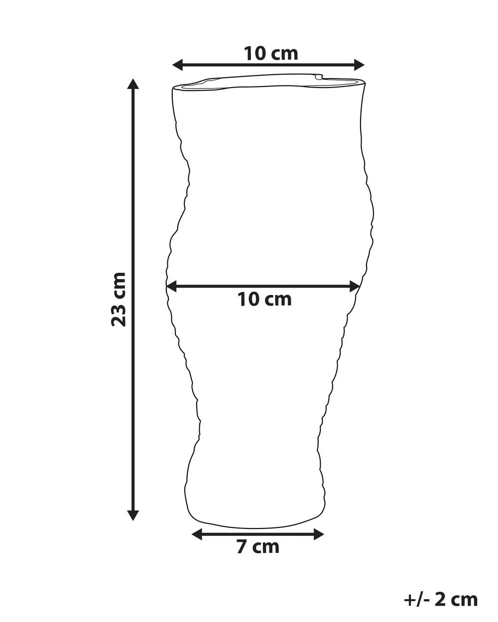 Blomvas ELATOS 23 cm Glas Transparent_838235