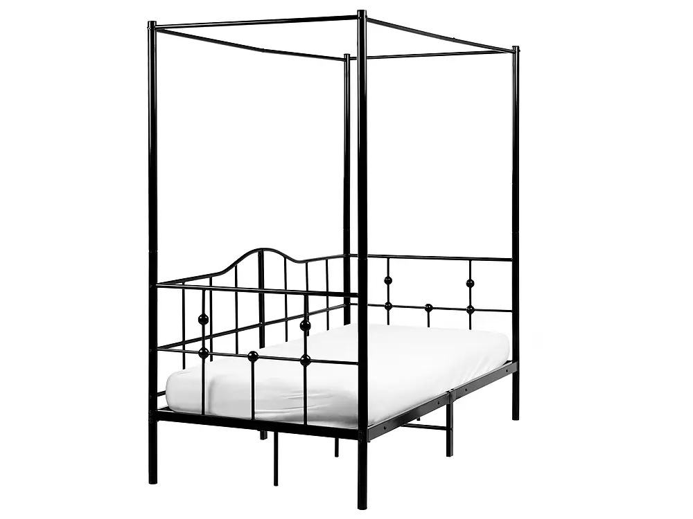 Pylvässänky Metalli ARTONNE 90 x 200 cm Musta