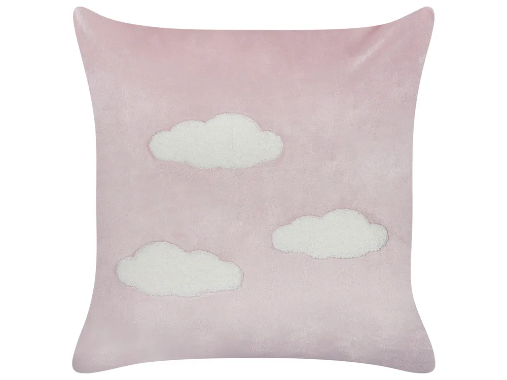 Set of 2 Decorative Cushions IPOMEA Velvet 45 x 45 cm Pink_901945