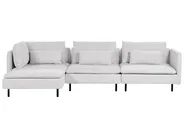 Modular Corner Sofa 3 Seater EGERIS Fabric Light Grey Right Hand_894304