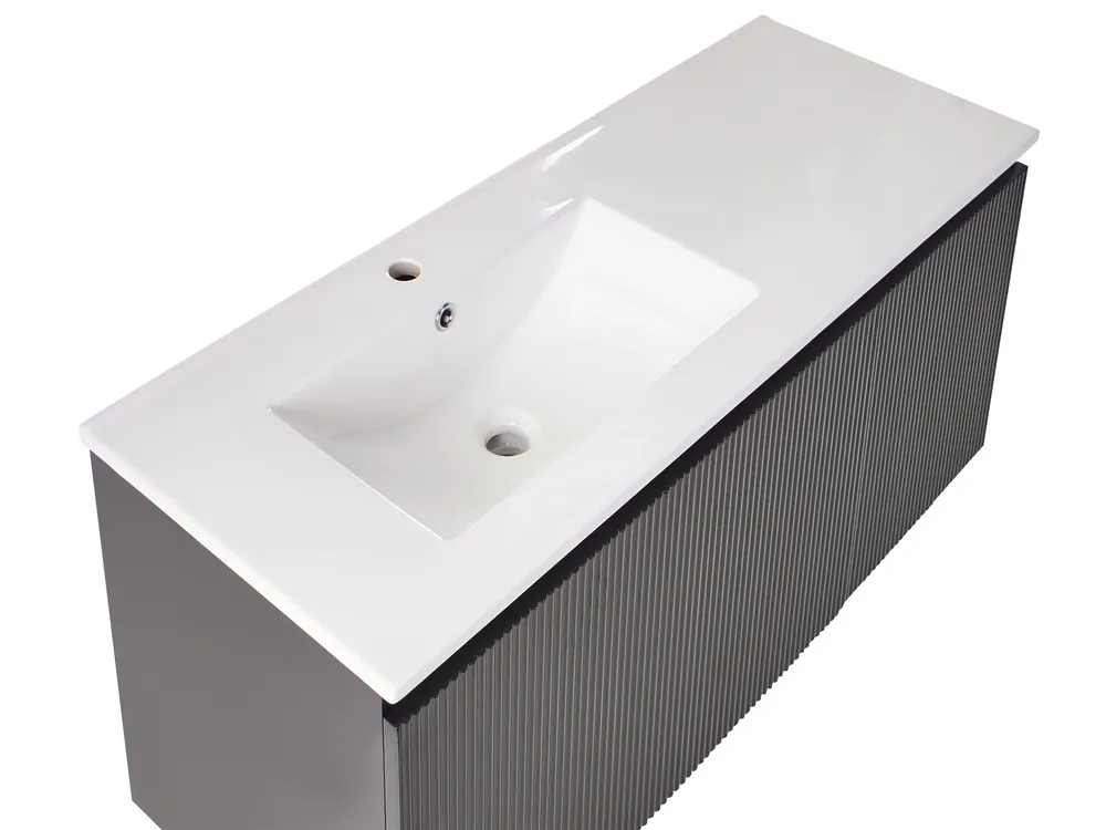 Wall Mounted Vanity Unit with Basin TIETE Black_1006085