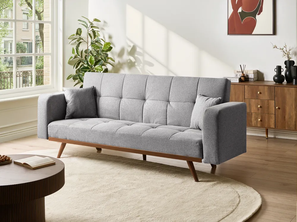 Sofa Bed 3 Seater HJULBY Grey