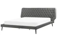 Bed Faux Leather ESSONNE 180 x 200 cm (EU Super King) Grey_788931