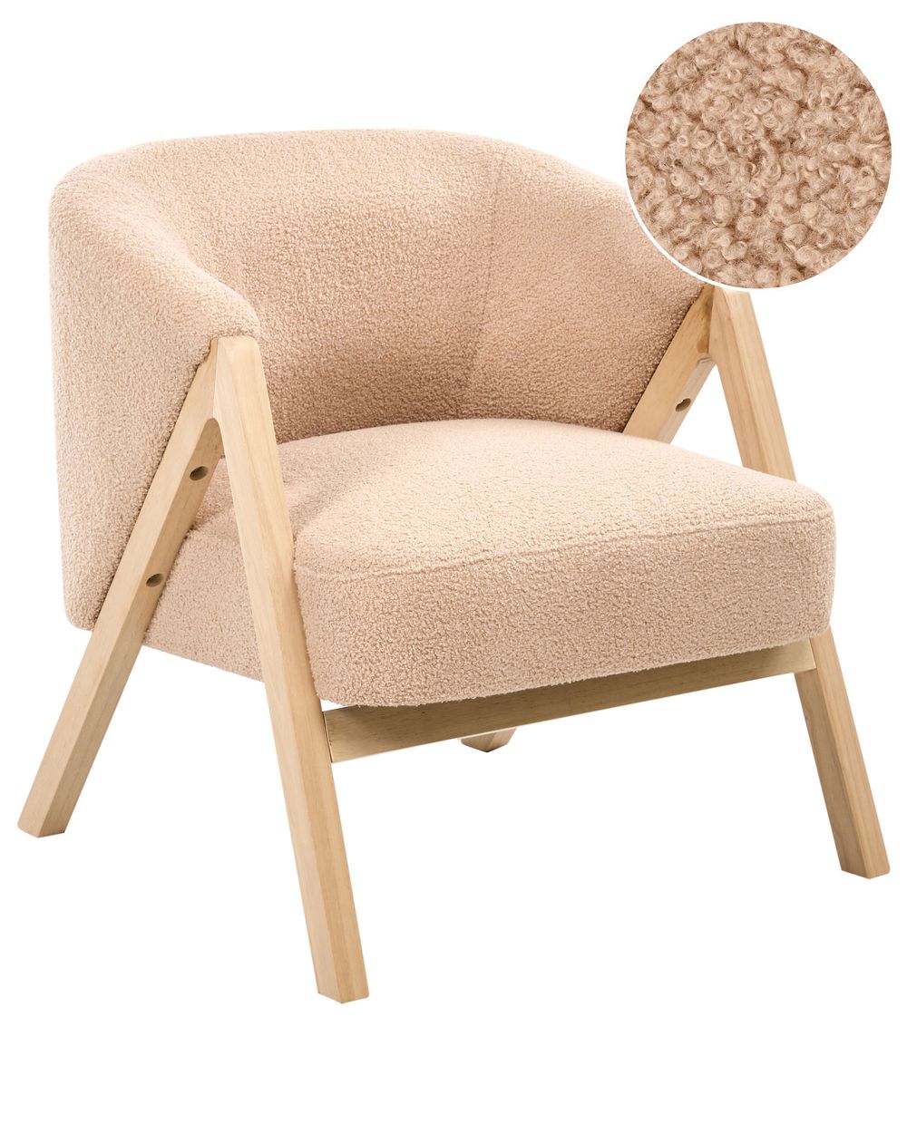 Armchair SKEI Boucle Beige