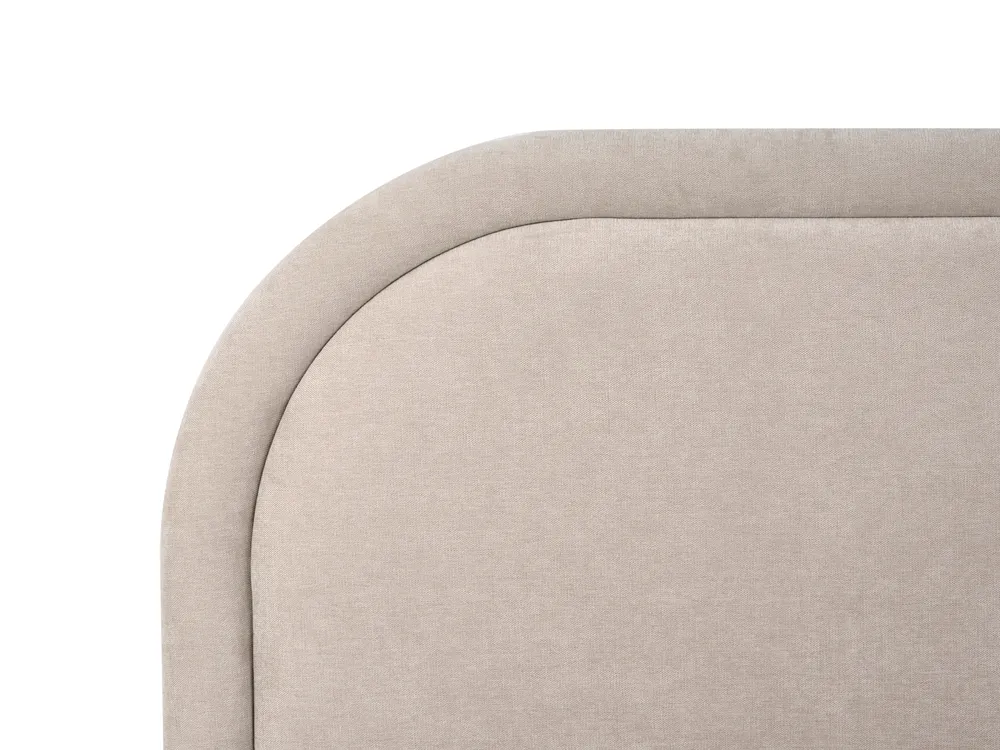 Ottoman Bed QUILLIEN Chenille Light Beige 140 x 200 cm (EU Double)_989506