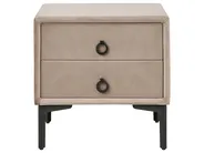 Bedroom Set SEZANNE Velvet Taupe 140 x 200 cm (EU Double)_892611