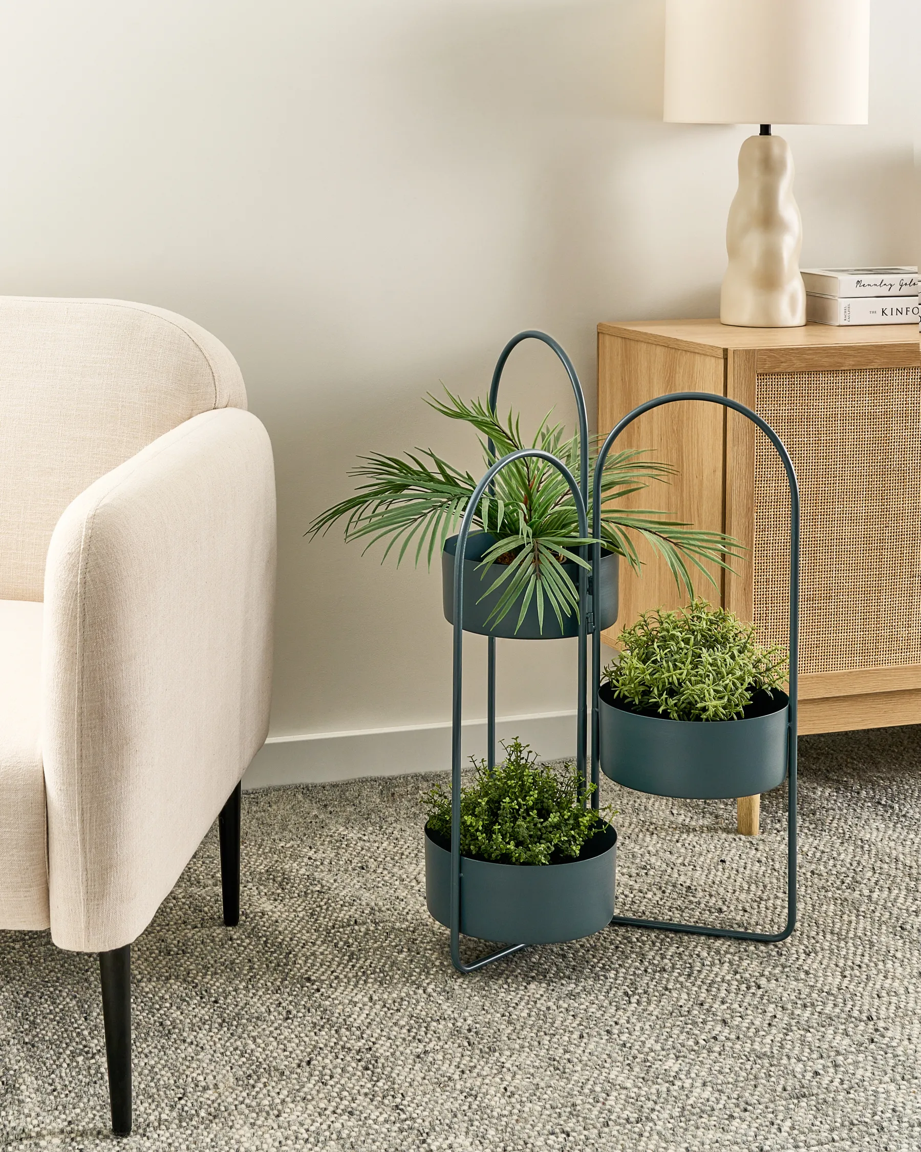 Växtställ COLUTENA 56 cm Metall Mörkblå_933706