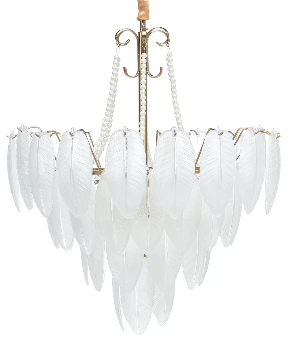 Chandelier YAUCA Glass Brass