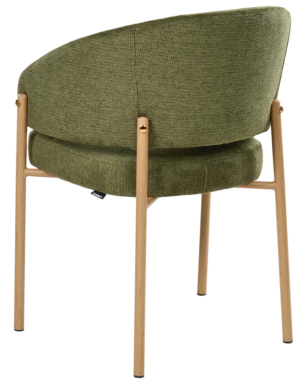 Set of 2 Dining Chairs ZANE Fabric Green_1042487