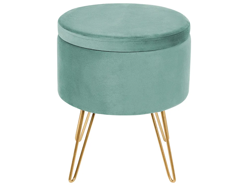 Storage Pouffe SILAS Velvet Mint Green_876815