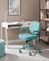 Desk Chair PARAMUS Faux Leather Turquoise