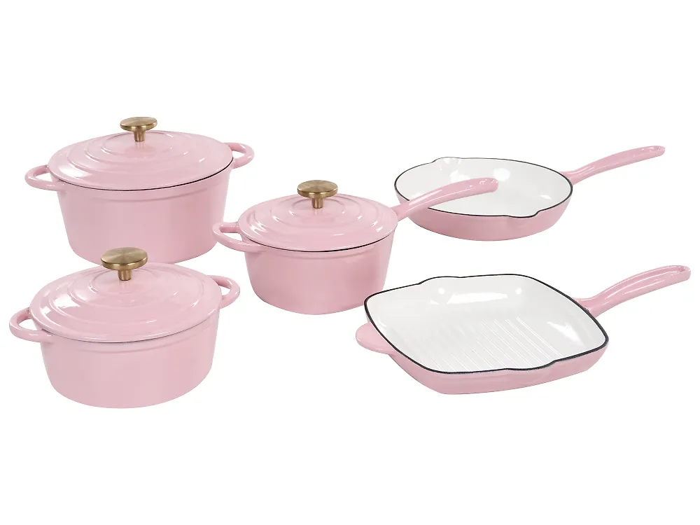 Gjutjärnsset med 8 delar FEURA Pastellrosa