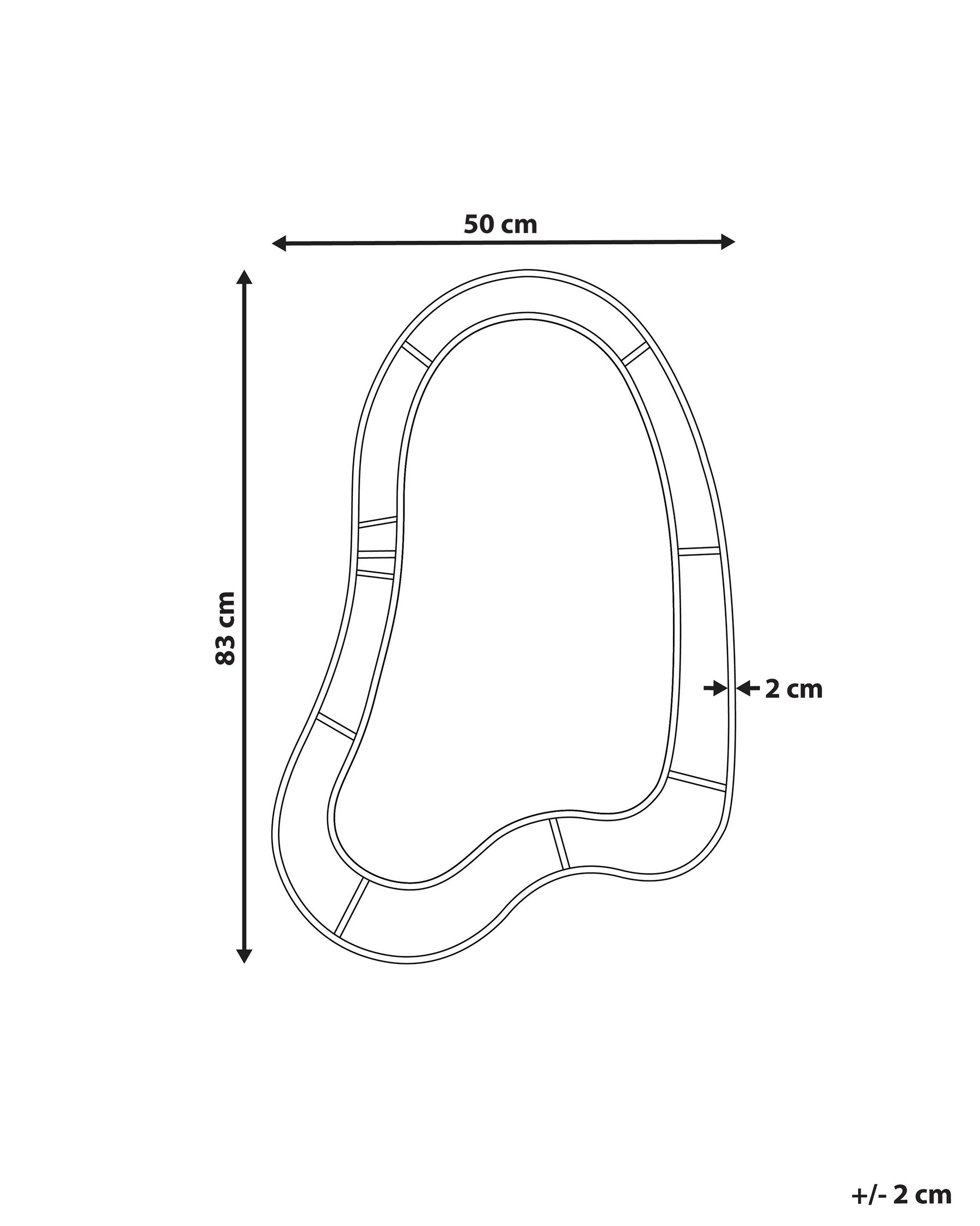 Seinäpeili MONTSEC 49 cm 83 cm Violetti_953297