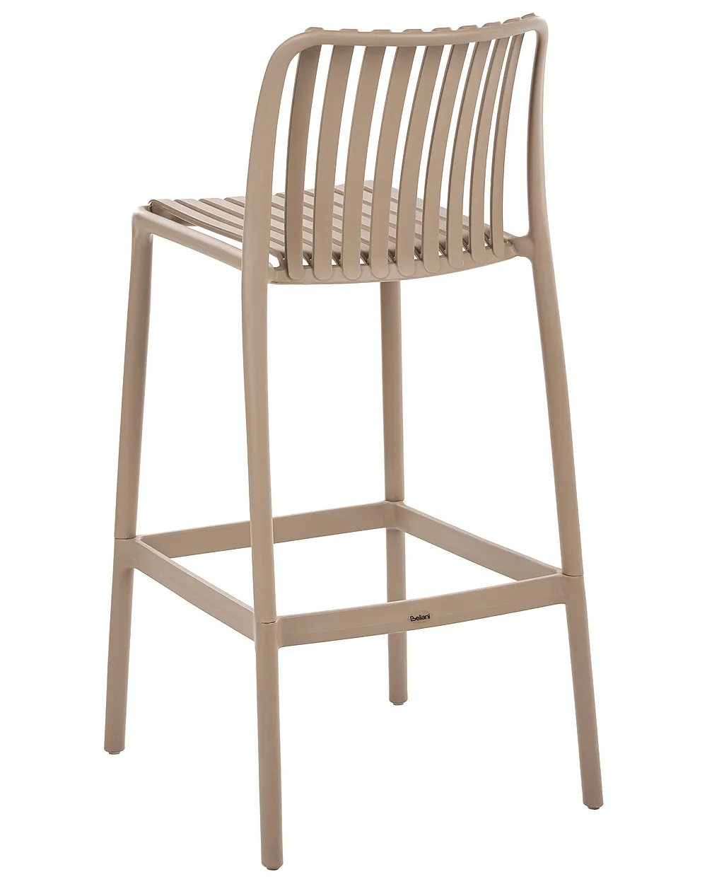Set of 2 Bar Chairs ARICCIA Synthetic Material Light Brown_1149246