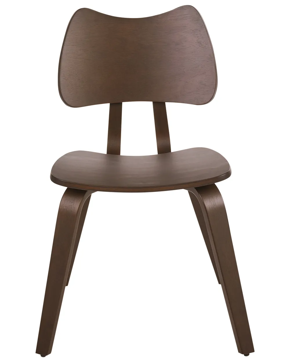 Set of 2 Dining Chairs DIANA Wood Dark Brown_1068357