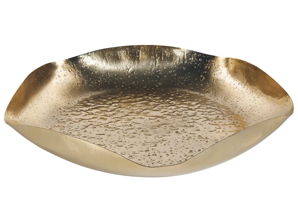 Set of 3 Trinket Dishes UJUNG Metal Gold_849386