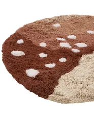 Kids Rug TOADSTOOL Light Beige 100 x 100 cm Cotton_1107709