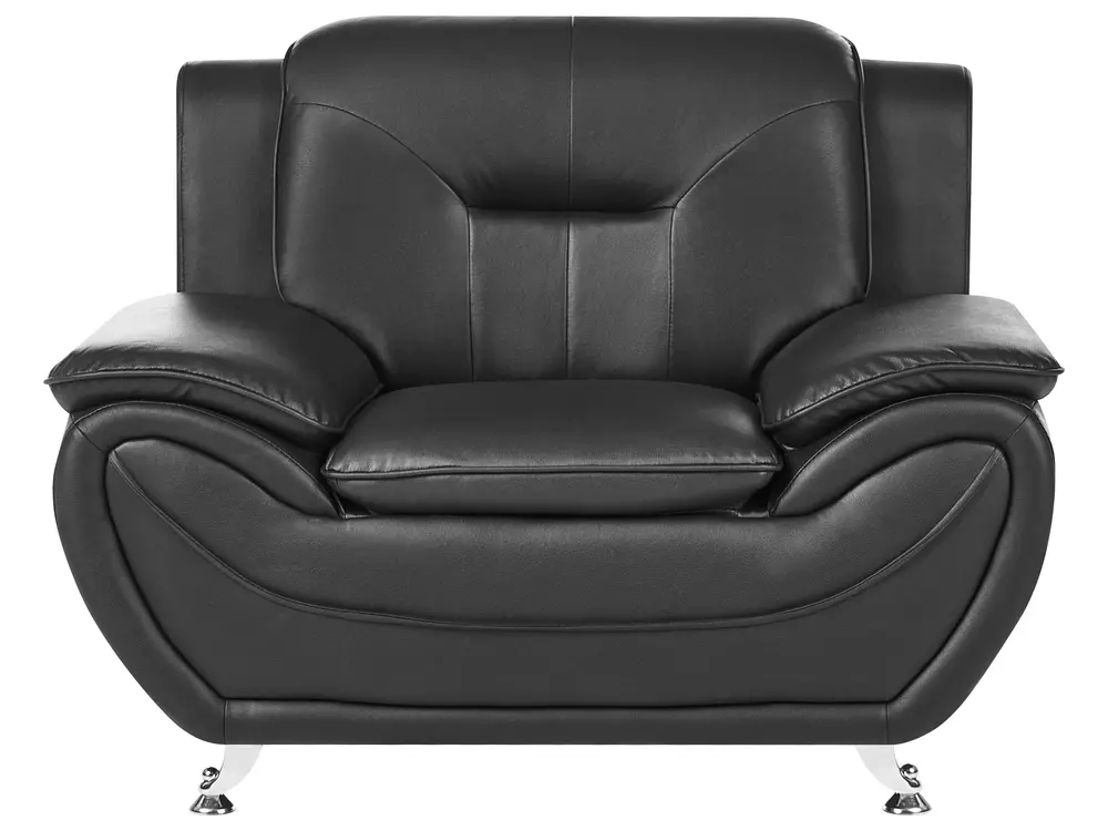 Soffgrupp 6-sits LEIRA Konstläder Svart_1058613