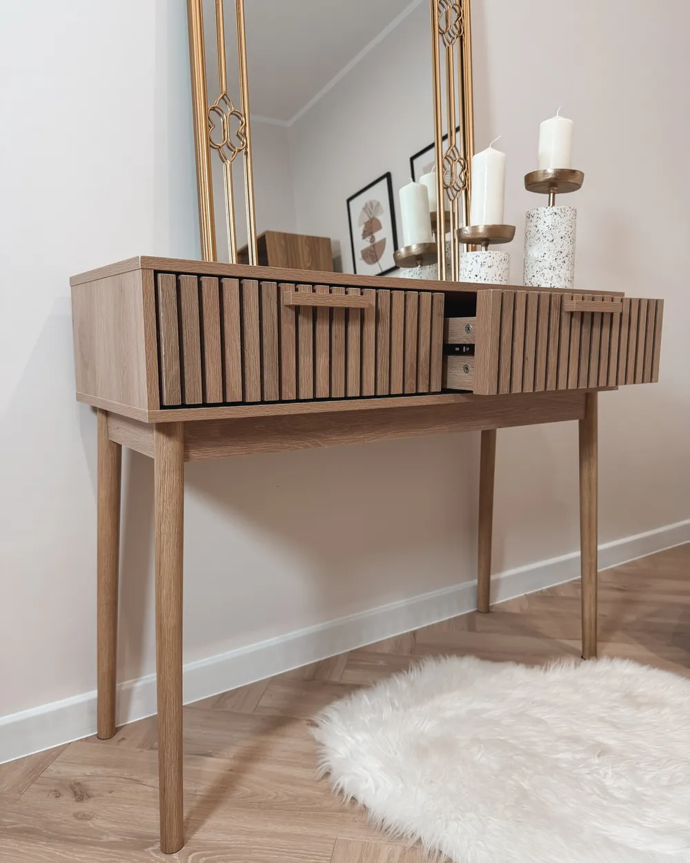 Console Table LYNWOOD Light Brown_1039238