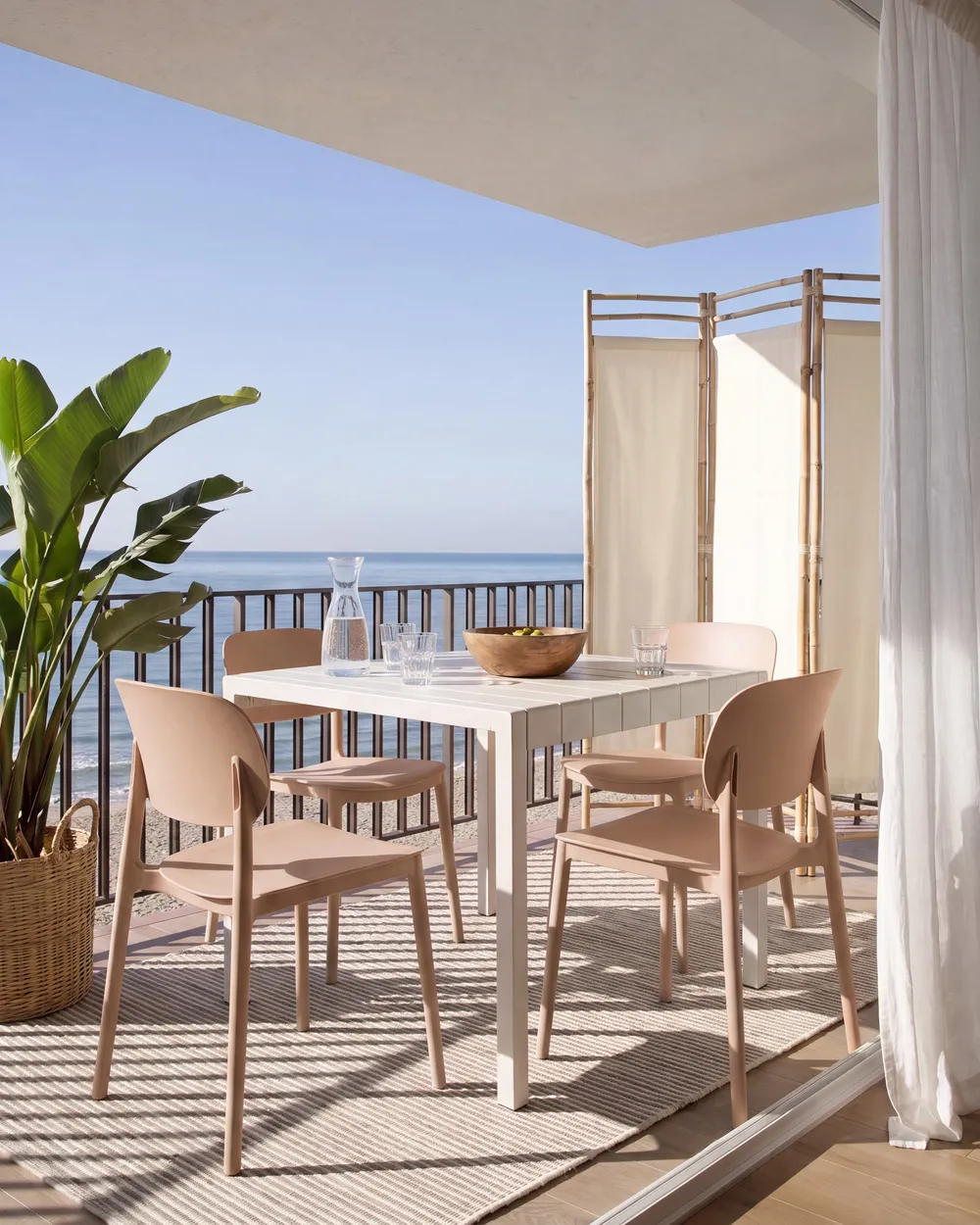 Set of 4 Garden Chairs TUPIZA Beige