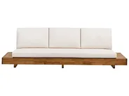 Garden Sofa 3 Seater MARETTIMO Certified Acacia Wood Off-White_953703