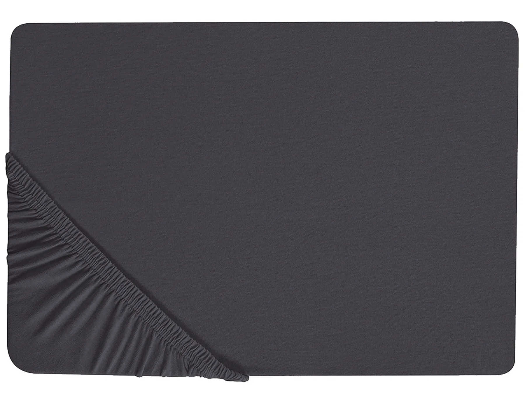 Fitted Sheet HOFUF 140 x 200 cm Cotton Black_815927