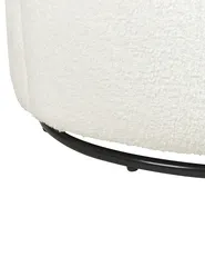 Svängbar fåtölj DAVIK Bouclé Off-White_875283