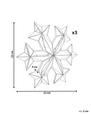 Seinäkoristesetti 3 kpl LED-valo MULTIA 25 cm Lumihiutale Monivärinen_1186431