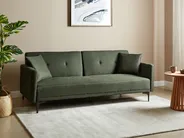 Sofa Bed 3 Seater LUCAN Fabric Green_914756