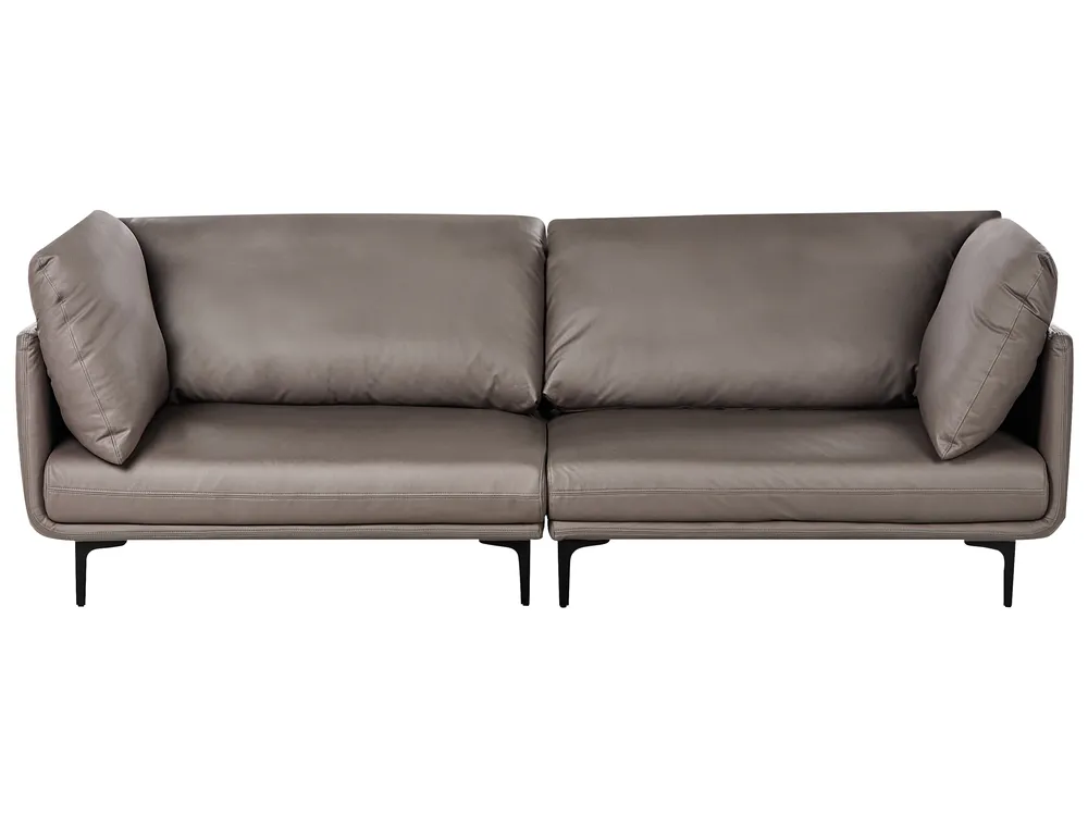 Sofa 3 Seater REVSNES Fabric Brown