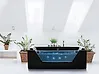 Hörnbubbelbadkar med LED SAMANA 1740 x 790 mm Svart