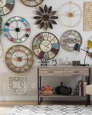 Wall Clock BEINWIL 55 cm Metal Brown_1084690