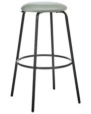 Set of 2 Bar Stools MORTON Velvet Mint Green_916013